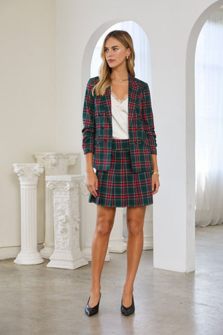 61 Jane Plaid Double Breasted Blazer