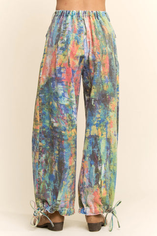 61 Jane Printed Denim Balloon Pants