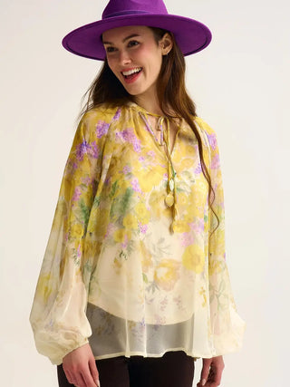 61 Jane Floral Chiffon Blouse