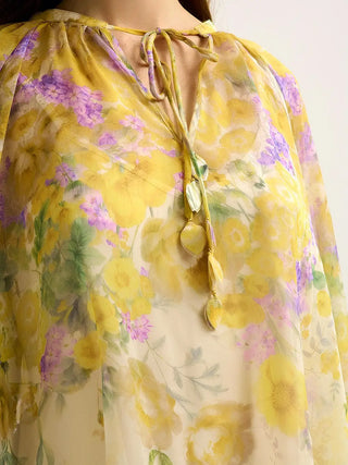 61 Jane Floral Chiffon Blouse
