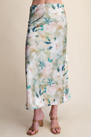 61 Jane Satiny Midi Skirt