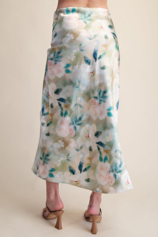 61 Jane Satiny Midi Skirt