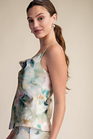 61 Jane Satiny Cowl Neck Cami