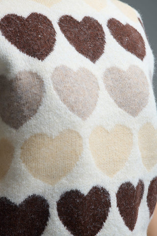 61 Jane Printed Heart Sweater