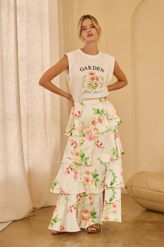 61 Jane Tiered Maxi Skirt