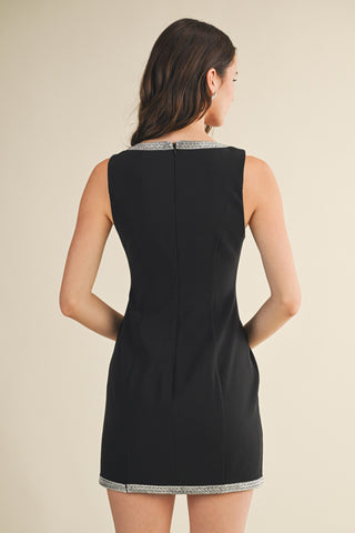 61 Jane Square Neck Rhinestone Dress