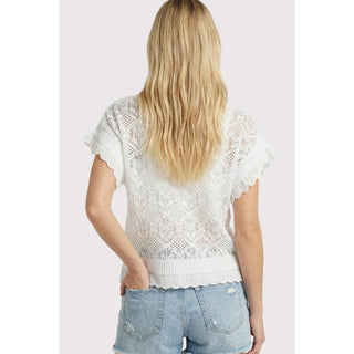 61 Jane Eyelet Crochet Sweater