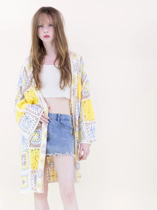 61 Jane Medallion Square Crochet Cardigna