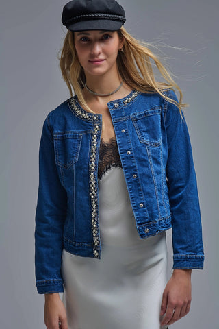 61 Jane Embellished Denim Jacket