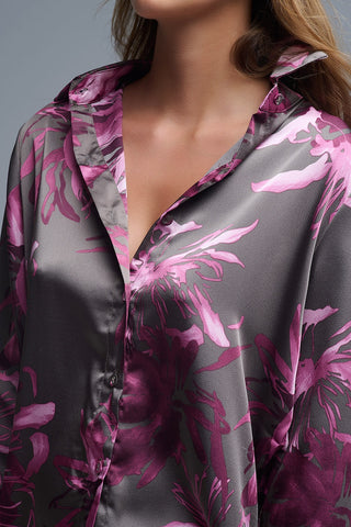 61 Jane Floral Satin Blouse