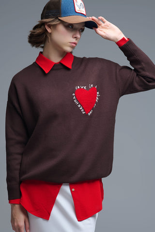 61 Jane Embroidered Heart Sweater