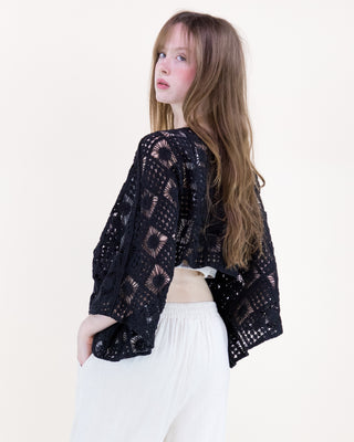 61 Jane Sunburst Crochet Tie Front Top