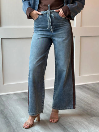 61 Jane Washed Denim Drawstring Pants