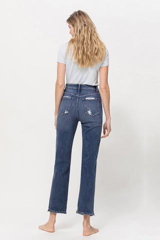 Distressed High Rise Ankle Jeans *Online Only* - Premium clothing at Lonnys NY - Just $80! Shop Womens clothing now 