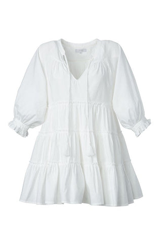 Tiered mini dress with tassel  *Online Only* - Premium  at Lonnys NY - Just $48! Shop Womens clothing now 