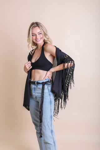 Crochet Medallion Tassel Cover Up *Online Only* - Premium cover ups at Lonnys NY - Just $49! Shop Womens clothing now 