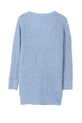 Wool blended cable knitted cardigan - Premium  at Lonnys NY - Just $45! Shop Womens clothing now 