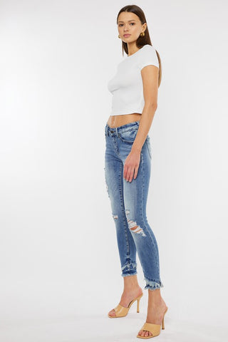 Mid Rise Ankle Skinny Jeans *Online Only* - Premium  at Lonnys NY - Just $67! Shop Womens clothing now 