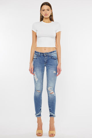 Mid Rise Ankle Skinny Jeans *Online Only* - Premium  at Lonnys NY - Just $67! Shop Womens clothing now 