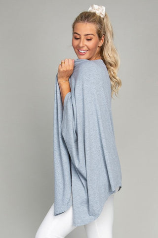 Drop Shoulder Open Front Cardigan - Premium  from Nuvi Apparel - Just $37! Shop now at Lonnys NY