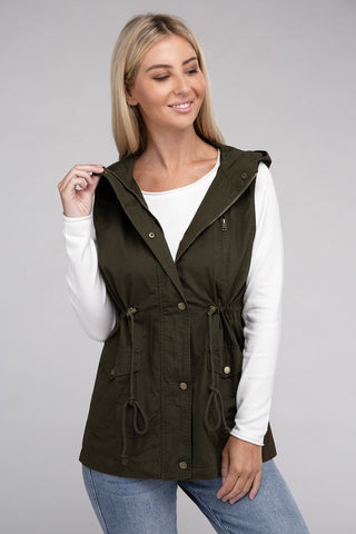 Military Hoodie Vest *Online Only* - Premium clothing at Lonnys NY - Just $37! Shop Womens clothing now 