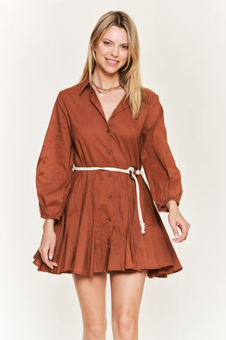 Flared Shirt Dress *Online Only* - Premium dresses at Lonnys NY - Just $84! Shop Womens clothing now 