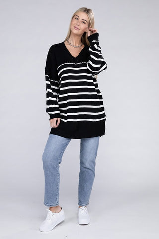 Striped Knit Sweater *Online Only* - Premium clothing at Lonnys NY - Just $39! Shop Womens clothing now 