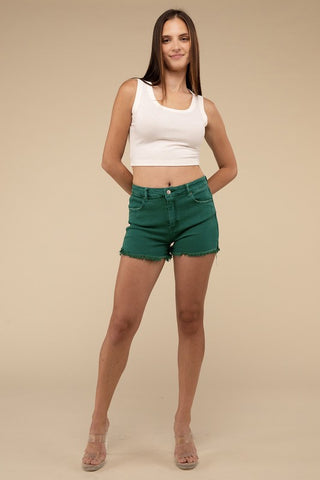 Acid Washed Frayed Hem Shorts *Online Only* - Premium clothing at Lonnys NY - Just $53! Shop Womens clothing now 