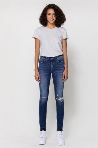 Flying Monkey Mid Rise Ankle Skinny W/Distressed Hem *Online Only* - Premium Jeans at Lonnys NY - Just $84.96! Shop Womens clothing now 