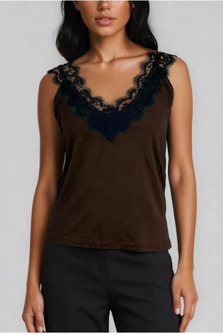 Pete Lace Décolletage Tank Top
