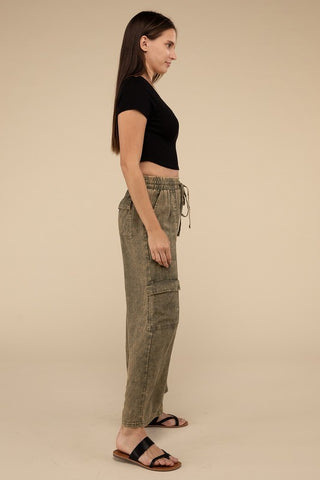 Cargo Pants with Elastic Waist *Online Only* - Premium clothing at Lonnys NY - Just $58! Shop Womens clothing now 