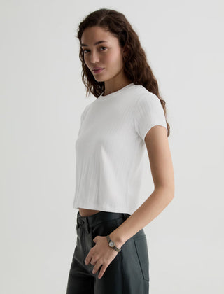AG Sadie Pointelle Crew Tee Shirt