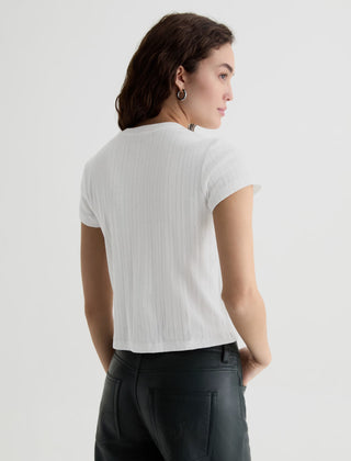 AG Sadie Pointelle Crew Tee Shirt