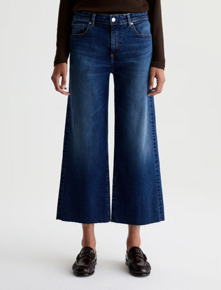 AG Saige Wide Leg Crop Mid Rise Jeans