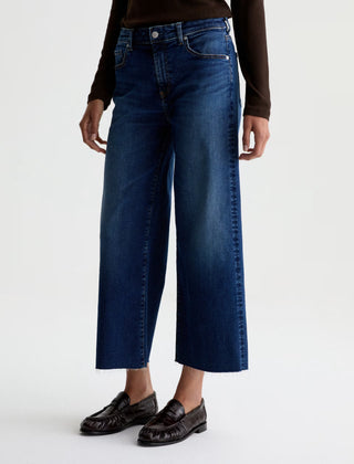 AG Saige Wide Leg Crop Mid Rise Jeans