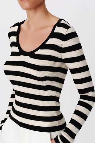 ATM Wool Blend Striped Sweater - Premium clothing at Lonnys NY - Just $295! Shop Womens clothing now 