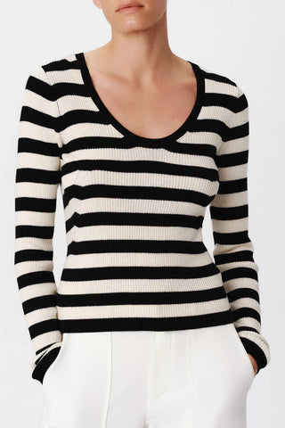 ATM Wool Blend Striped Sweater - Premium clothing at Lonnys NY - Just $295! Shop Womens clothing now 