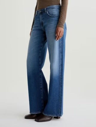 AG Adria Low Rise Wide Leg Jeans in Headline