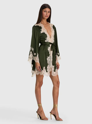 Alice & Olivia Drea Cutaway Lace Robe