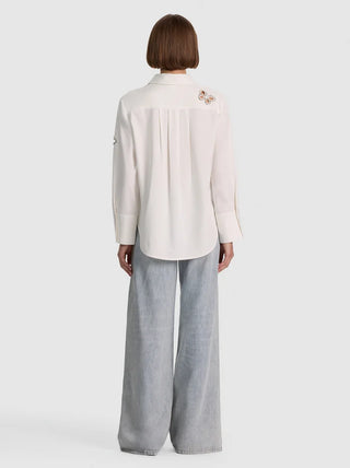 Alice + Olivia Finley Cutout Button Down Shirt