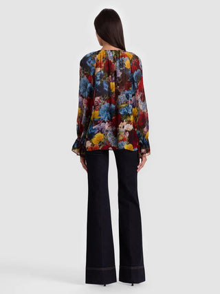 Alice + Olivia Josephine Floral Blouse