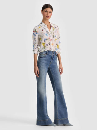Alice + Olivia Willa Floral Blouse