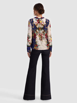 Alice + Olivia Willa Silk Blouse