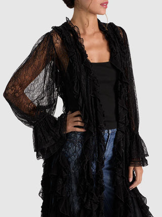 Alice + Olivia Cher Ruffle Maxi Robe