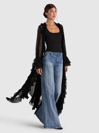 Alice + Olivia Cher Ruffle Maxi Robe