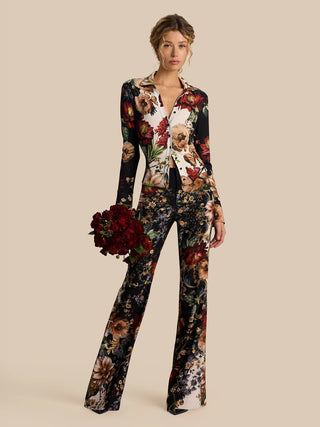 Alice + Olivia Freya Floral Button Down Shirt