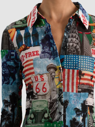 Alice + Olivia Jade Mesh Button Down Shirt