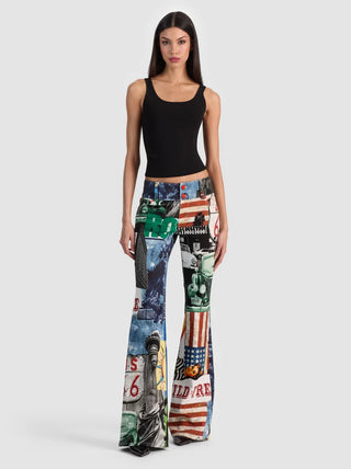 Alice + Olivia Kai Printed Jeans