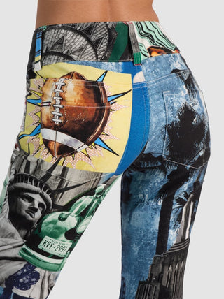 Alice + Olivia Kai Printed Jeans