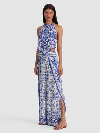Alice + Olivia Larissa Smocked Pleated Pants
